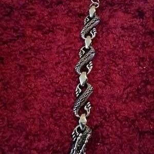 man's stainless steel dragon bracelet